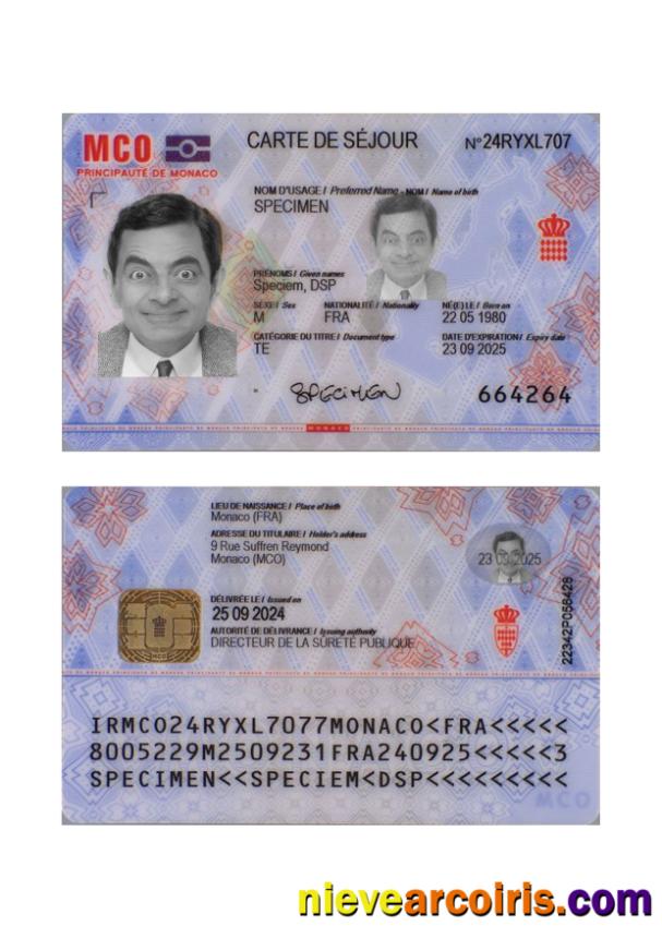 Monaco residence permit 2024-present